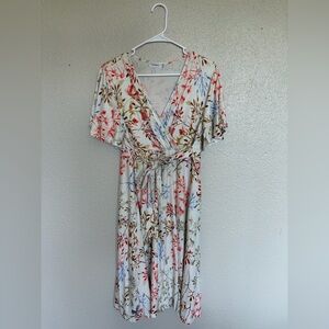 Floral Wrap Maxi Maternity Dress